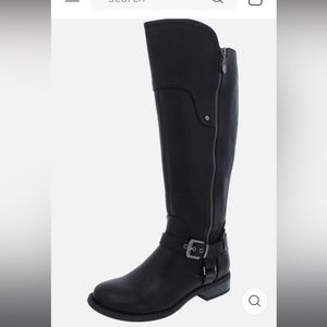 G by Guess - Harson Womens Wide Calf Faux Leather Knee-High Boots Narrow Foot